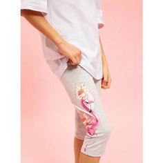 Легинсы Juno, размер 134, белый, серый