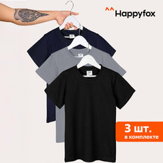 Футболка Happyfox, 3 шт., размер 48, мультиколор