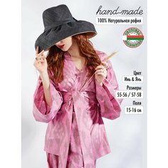 Шляпа 2Lillys Boho / Бохо для женщин, размер 57-58, черный, бежевый