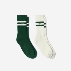 Носки LACOSTE, комплект, 2 пары, размер T2, зелeный