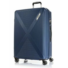 Чемодан American Tourister, 123 л, размер L, синий