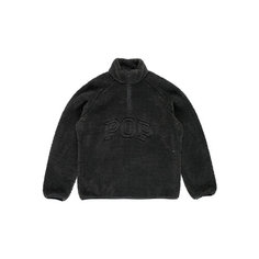 Толстовка POP TRADING COMPANY arch halfzip fleece sweat, размер L, , черный