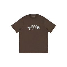 Футболка POP TRADING COMPANY dead fish, размер L, коричневый