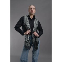 Шарф Русские в моде by Nina Ruchkina Русские войны для мужчин и женщин,180х90 см, универсальный, черный