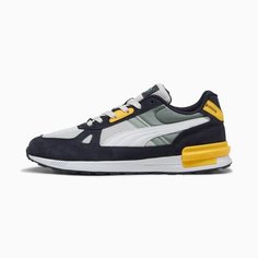 Кроссовки PUMA Graviton Pro, размер 10 UK, Feather Gray/PUMA White/New Navy/Green Moon