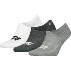 Носки Levis High Cut Batwing Logo Recycled Cotton Socks 3P, комплект, 3 пары, размер 39/42, серый, белый Levis®