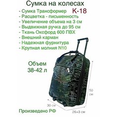 Сумка дорожная , 38 л, 30х50х29 см, ручная кладь, черный Нет бренда