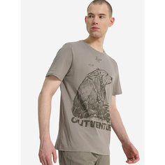 Футболка OUTVENTURE Travel Mens Graphic SS T-shirt, размер 56/58, коричневый