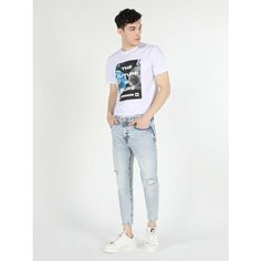 Джинсы COLINS 039 LUCAS Carrot Fit, размер 30/32, голубой