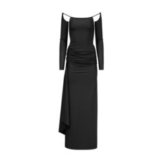 Платье Berhasm Maxi dress with detached sleeves, размер S, черный