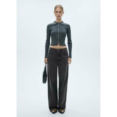 Джинсы MANGO DANIELLE, размер 38 EU, Черный деним
