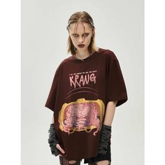 Футболка NOT TODAY, размер L-XL, коричневый