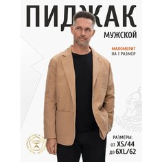 Пиджак Великоросс, размер 62 рост 185-192, бежевый