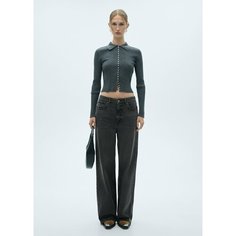 Джинсы MANGO DANIELLE, размер 44 EU, Черный деним