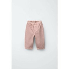 Брюки Zara, размер 6-9 months (74 cm), розовый