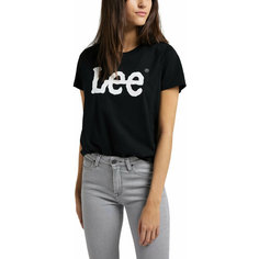 Футболка Lee Women Logo Tee, размер XS, черный