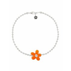 Колье Hola Jewelry, стекло, длина 40 см, оранжевый