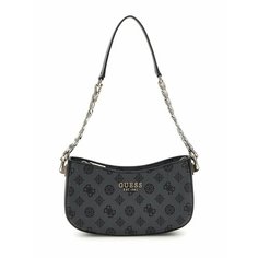 Сумка кросс-боди GUESS, фактура гладкая, черно-белый