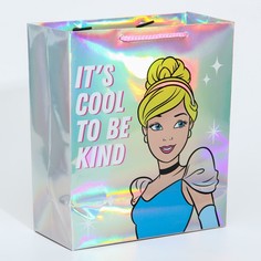 Пакет подарочный голография горизонтальный today is my day, принцессы, 25 х 21 х 10 см Disney