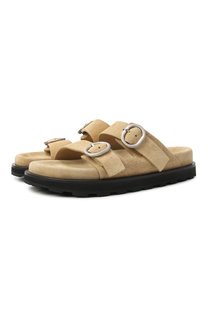 Замшевые шлепанцы Jil Sander