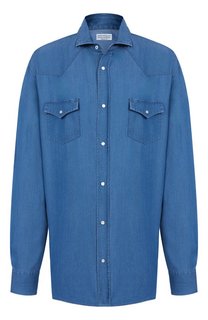 Джинсовая рубашка Brunello Cucinelli