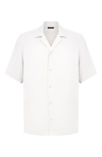 Рубашка изо льна и вискозы Emporio Armani