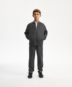 Бомбер для мальчика текстильный серый Gulliver