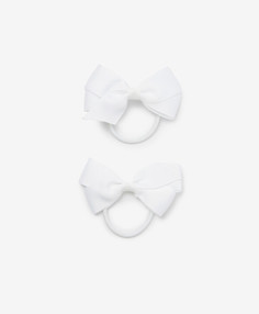 Набор резинок для волос с декором белые Gulliver