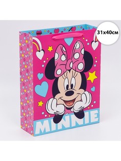 Пакет подарочный, 40х31х11.5 см, упаковка, минни маус Disney