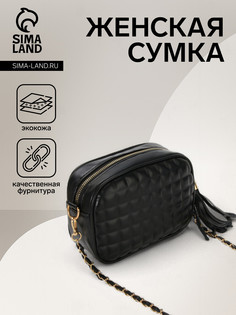 Сумка женская на молнии, цвет черный No Brand