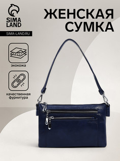 Сумка женская на молнии, цвет синий No Brand