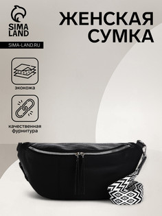 Сумка женская на молнии, цвет черный No Brand