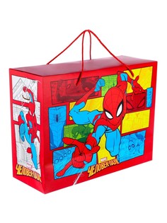 Пакет подарочный-коробка, 40×30×15 см, упаковка, человек-паук Marvel