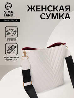 Сумка женская на магните, цвет белый No Brand
