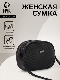 Сумка женская на молнии, цвет черный No Brand