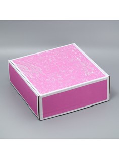 Коробка подарочная складная, упаковка, you are beautiful, 33 х 33 х 12 см Дарите счастье