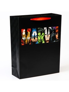 Пакет подарочный, 31х40х11 см, упаковка, мстители Marvel