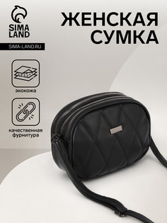 Сумка женская на молнии, цвет черный No Brand