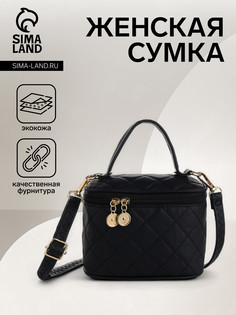 Сумка женская на молнии, цвет черный No Brand