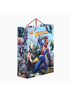 Пакет подарочный 3д 40х31х11.5 см, человек-паук Marvel