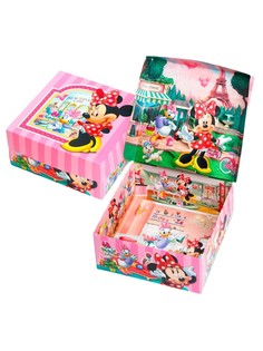 Подарочная коробка складная с 3д beautifil girl, минни маус, 15×15×7 см Disney