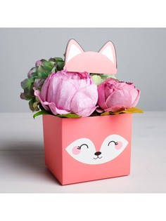 Коробка для цветов с топпером Дарите счастье