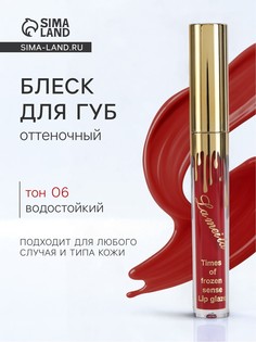 Блеск для губ оттеночный, водостойкий, 6,5 гр, оттенок №6 No Brand