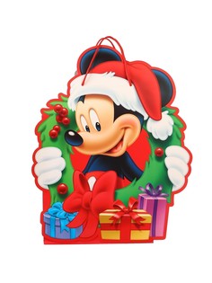 Пакет подарочный новогодний подарочный, 23 х 27 х 11.5 см, упаковка, микки маус Disney