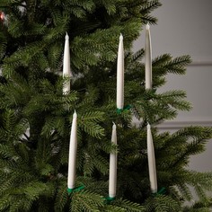 Светодиодные свечи на прищепках 19 см, 6 штук, батарейки ааах1 (не в комплекте), пульт ду, свечение теплое белое Luazon Lighting