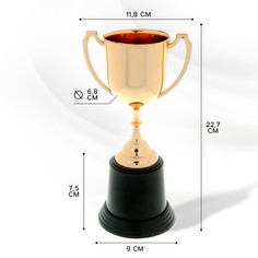 Кубок бронза 036с, наградная фигура, подставка пластик, 22.7×11.8×9 см Сима ленд
