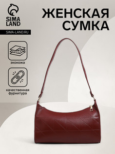Сумка женская на молнии, цвет коричневый No Brand