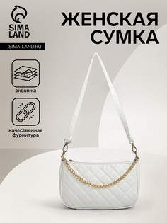Сумка женская на молнии, цвет белый No Brand