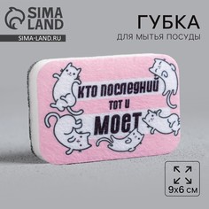 Губка для мытья посуды No Brand