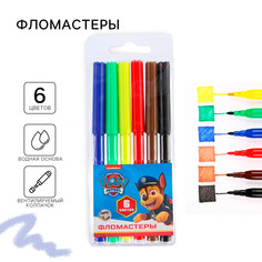 Фломастеры, 6 цветов, щенячий патруль No Brand